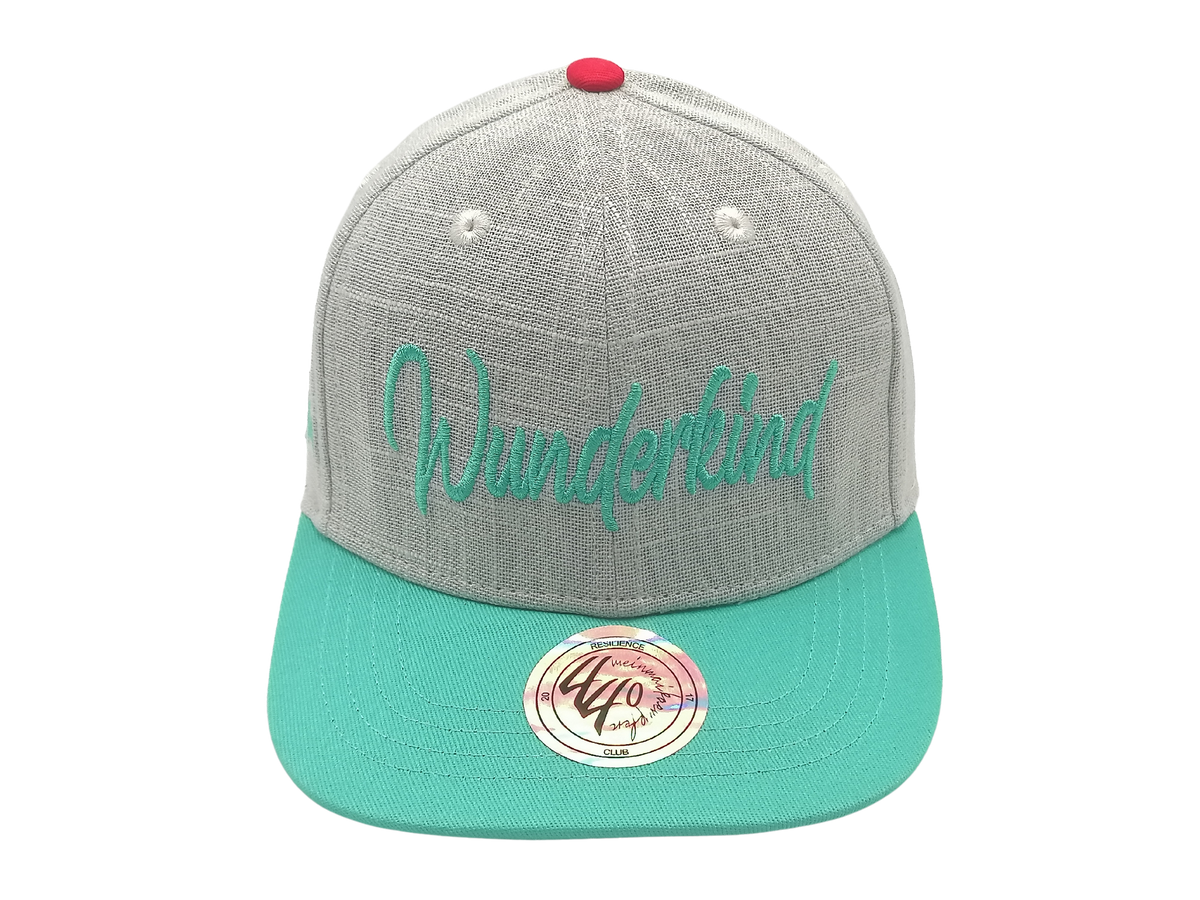 Kinder-Cap "Wunderkind", Grau-Mint, verschiedene Größen